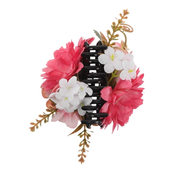 CTIRCHIU Women's Hair Clip with Rosy Polyester Fabric, Stylish Hair Accessories, 1 Pack for Everyday Use