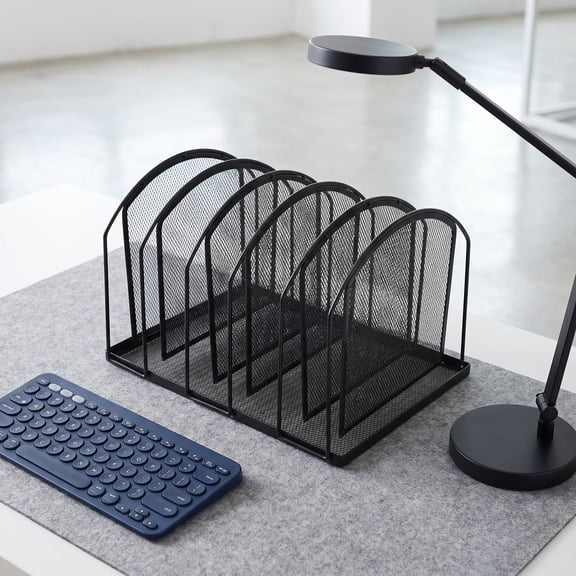 CTIRCHIU Desktop Paper Sorter with Sturdy Metal Frame and Adjustable Storage Compartments