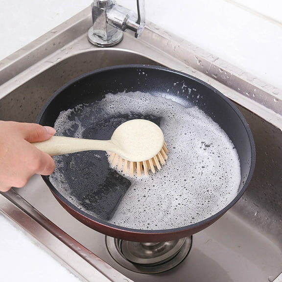 CTIRCHIU Dish Scrubber with Handle, Multi-Purpose Dish Scouring Brush, 1 Piece Kitchen Cleaning Tool