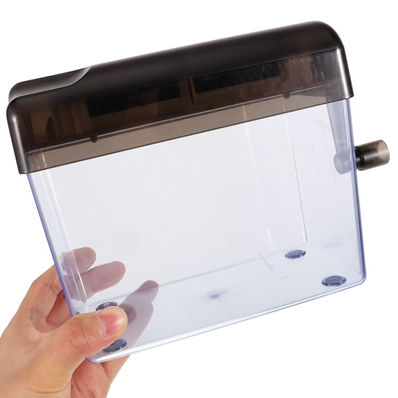 CTIRCHIU Grey Manual Paper Shredder Lightweight ABS Design for Home Use, Stylish and Easy to Operate