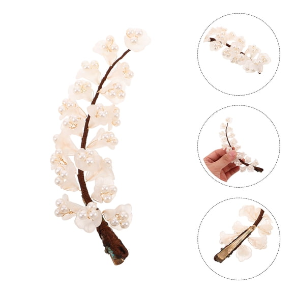 CTIRCHIU Duckbilled Hair Clip Metal Flower Hairpins Elegant Design Accessories for Women Weddings 1Set