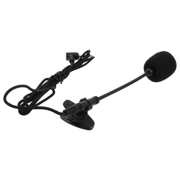 CTIRCHIU Portable Wired Microphone Collar Clip Microphone Black Metal 1Pack