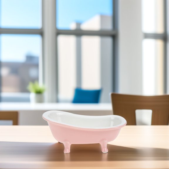 CTIRCHIU Flower Pot Bathtub Shape Ceramic Pink 1Pack