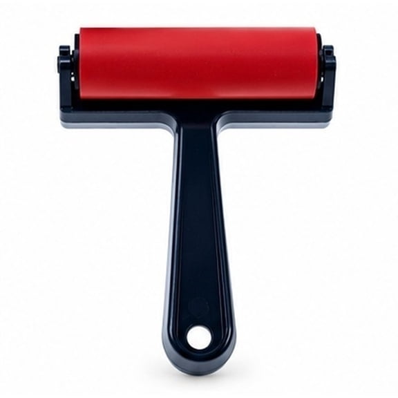 CTIRCHIU Durable Red Sponge Brush Rubber Roller for Stains Chalks and Polyurethane