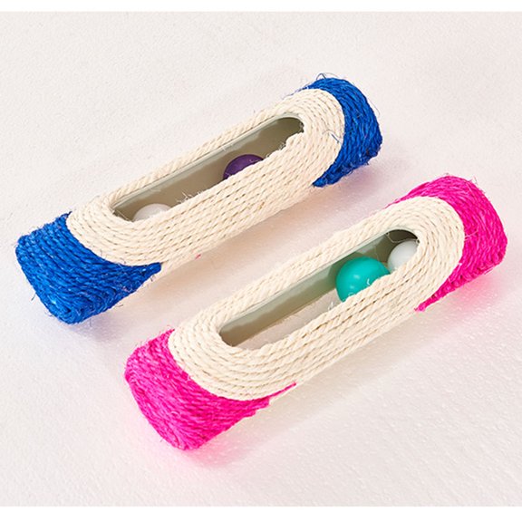 CTIRCHIU Cat Sisal Scratching Roller Board with Plastic Pet Toy Mixed Colors