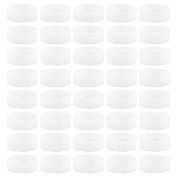 CTIRCHIU 500Pcs Reusable Silicone Cable Straps Elastic Cord Ties for Wire Organization White