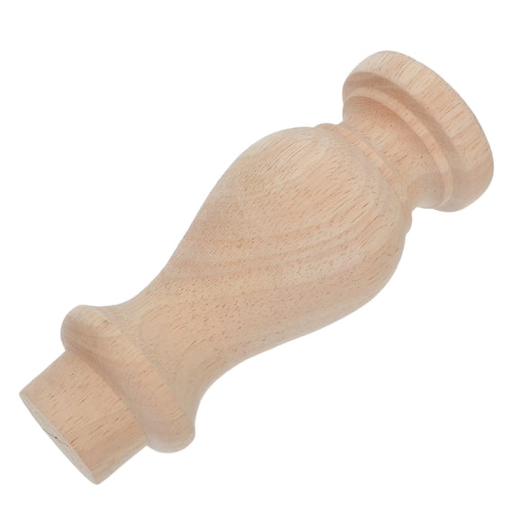 CTIRCHIU Brown Wooden Bun Feet for Furniture Legs, Vintage Carved Sofa Support Replacement, and Stylish