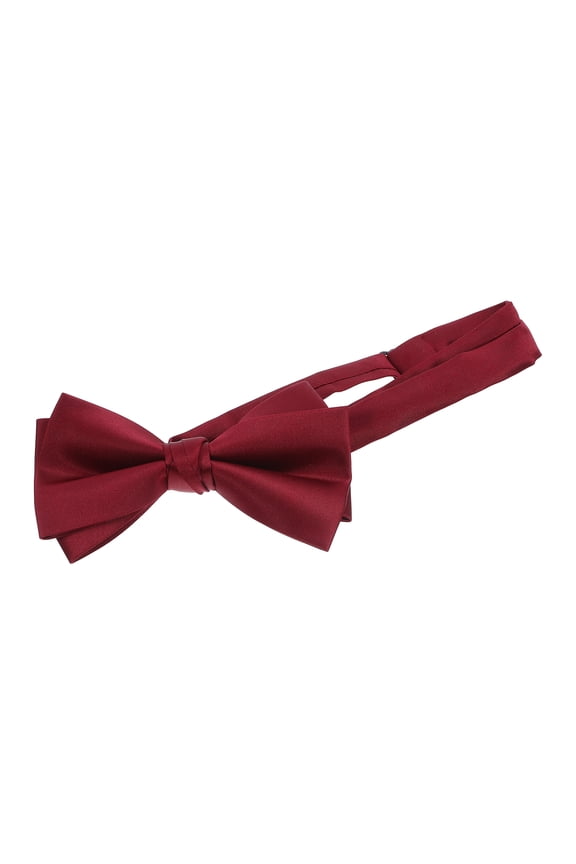 Men's Red Polyester Bow Tie, 1 Piece Formal Tuxedo Accessory for Weddings, Parties, and Special Events