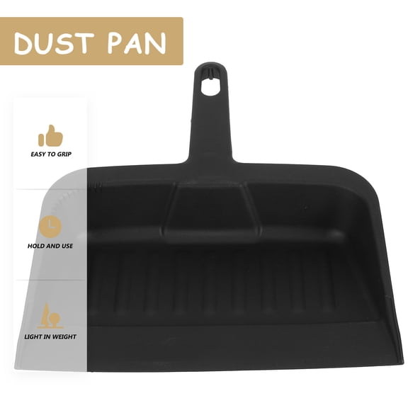 CTIRCHIU Black Plastic Dustpan Heavy Duty Design for Home Office Vehicle Cleaning