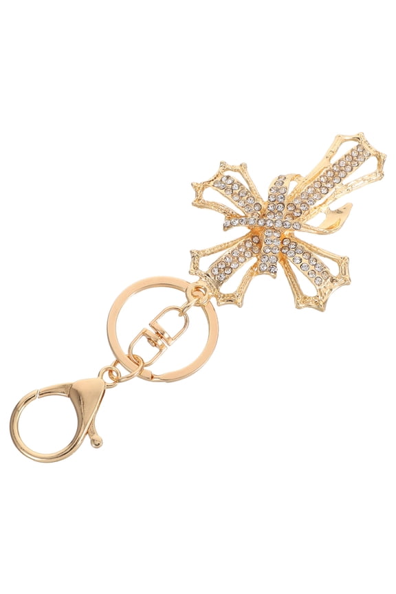 Golden Metal Cross Keychain Pendant Durable Faith Symbol for Bag Car and Backpack Accessories