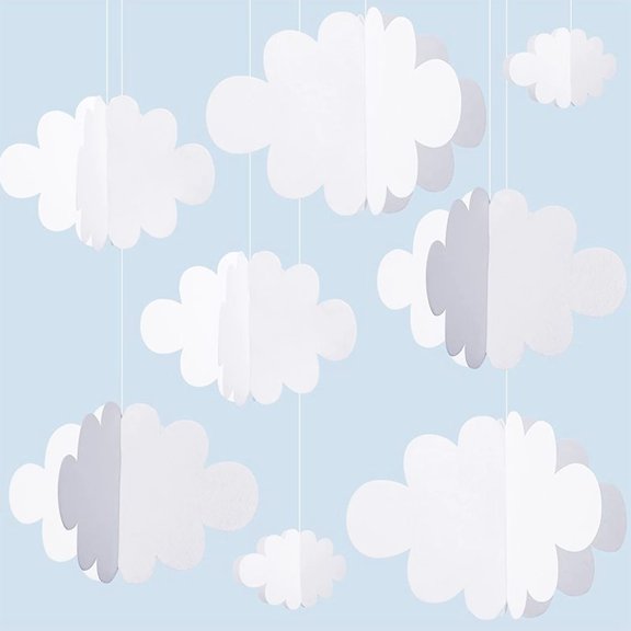 CTIRCHIU 1Set Cloud Decorations Hanging Clouds White Reusable Ornaments for Christmas Tree and Home