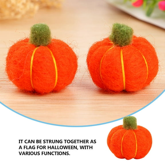 CTIRCHIU 6-Piece Orange Pumpkin Felt Garland for Craft Enthusiasts and Seasonal Decorations