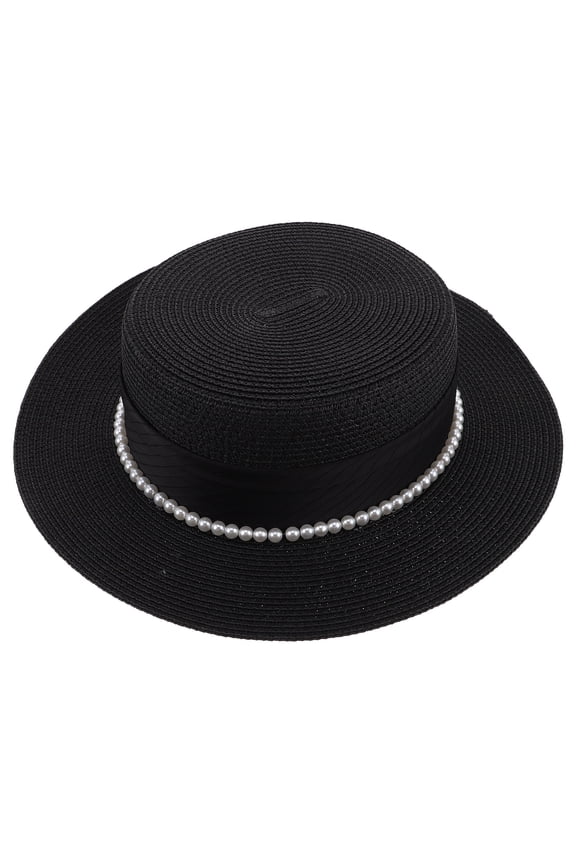 Floppy Sun Hat Women Black Straw 1Pack Sunshade Hat Summer Style Beach Outdoor Protection