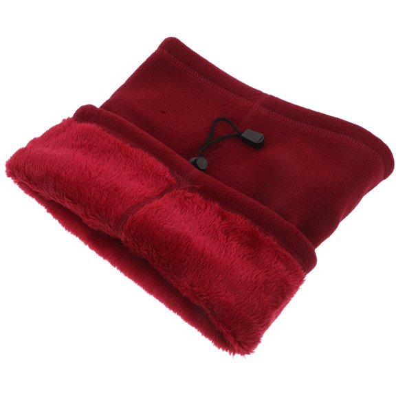 CTIRCHIU Unisex Thick Fleece Neck Gaiter Dark Red Windproof Thermal Face Cover