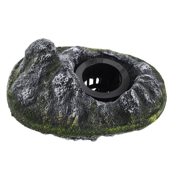 CTIRCHIU PVC Floating Aquarium Tunnel Dark Grey for Betta Fish and Shrimp Decoration