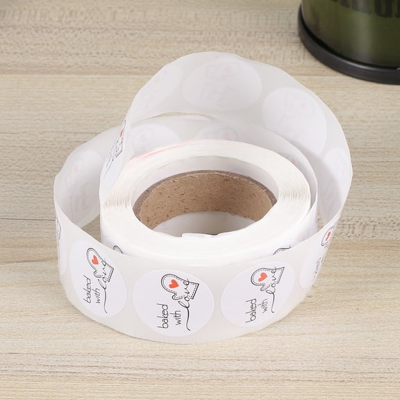 CTIRCHIU White Baking Stickers Food Package Decals with Strong Adhesive and Consistent Themed Design for Kitchen and Food Storage
