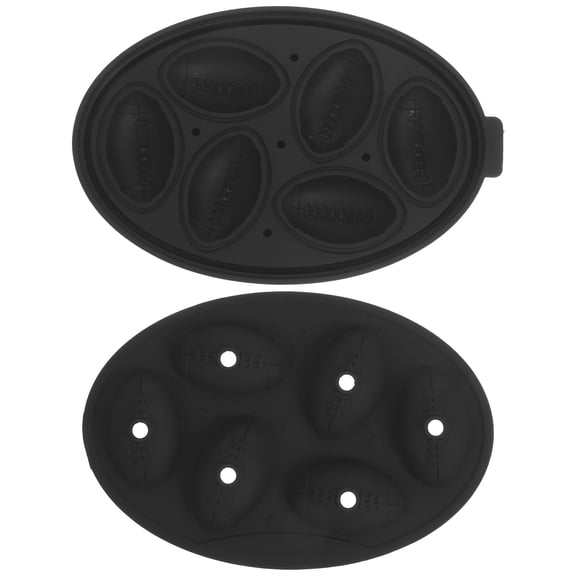 CTIRCHIU Football Shaped Silicone Mold Black Ice Making for Football Lovers 1Pack