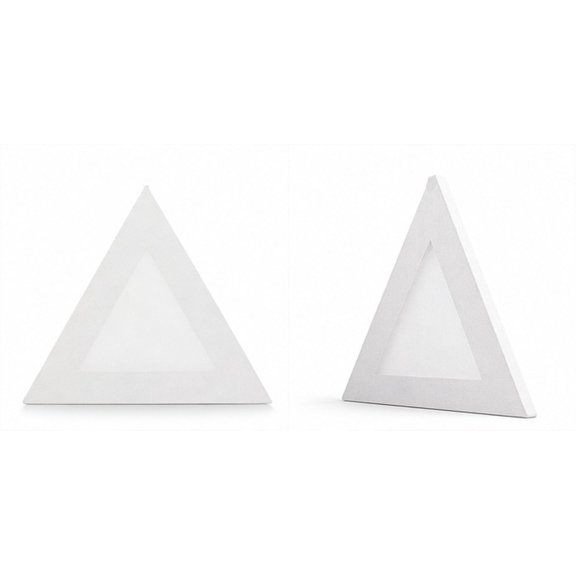 CTIRCHIU White Equilateral Triangle 40cm Canvas Board for Oil Painting Panel
