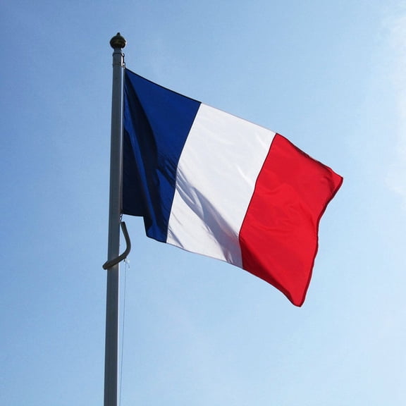 CTIRCHIU France Flag Nylon Tricolor Banner with Fastness for Outdoor Display