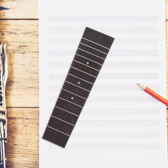 CTIRCHIU Fretboard Neck Set Wooden Brown Classic Style Ukulele Instrument Accessories 1Set