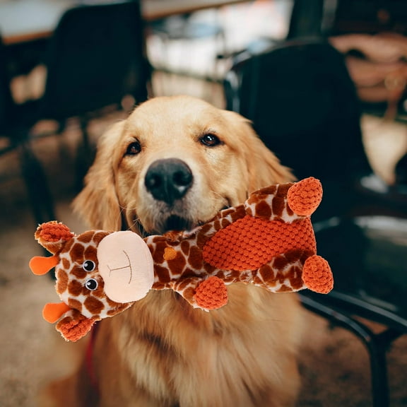 CTIRCHIU Giraffe Plush Squeaky Toy Soft Plush Chewing for Boredom Entertainment 1Pcs