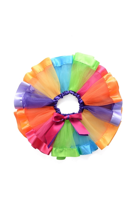 Little Girls Tutu Skirt Nylon Tutu Skirt Bowknot Ribbon Daily Wear 1Pcs