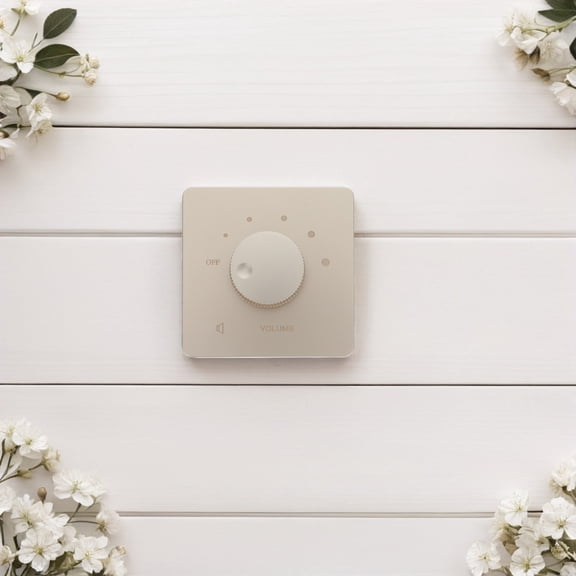 CTIRCHIU Golden Audio Volume Control Knob for Home Wall Mount with Effortless Setup and Modern Look