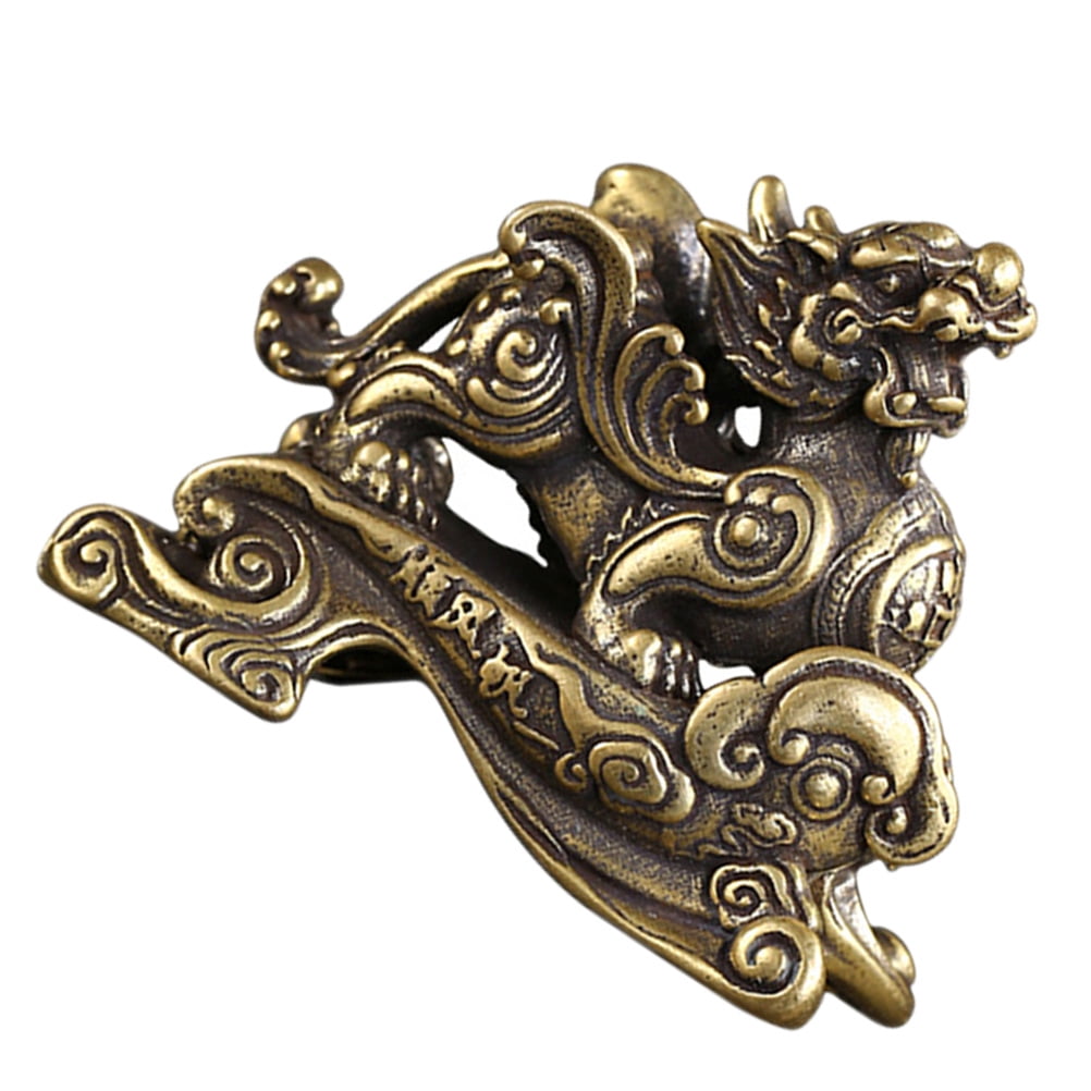 BESPORTBLE 2 Pièces Statues Feng Shui Kylin Pi Yao Laiton - Attirer Richesse Et Chance, Ornement Doré