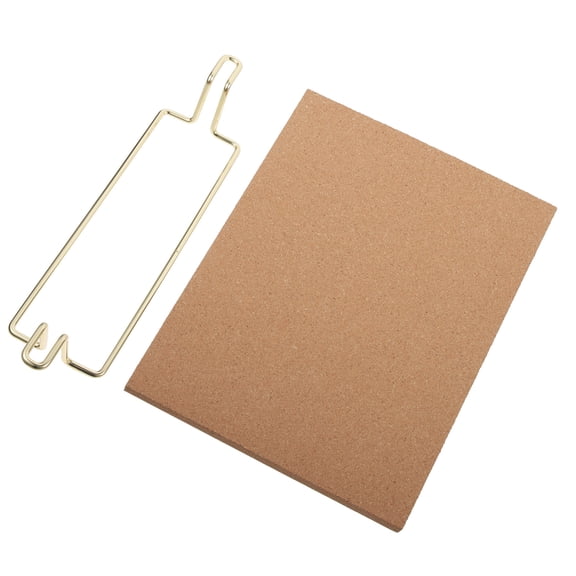 CTIRCHIU Golden Cork Board for Desk Office Memo Board Small Standing Display Solution