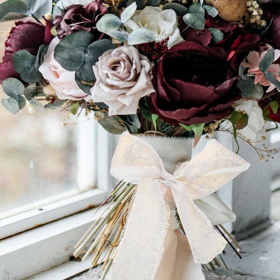 CTIRCHIU Golden Chiffon Ribbon Soft and Comfortable for Wedding Decor