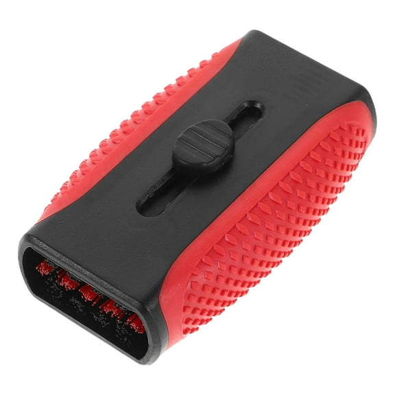 CTIRCHIU Double Sided Golf Groove Cleaner Brush with Retractable Handle and Soft Stiff Bristles in Red