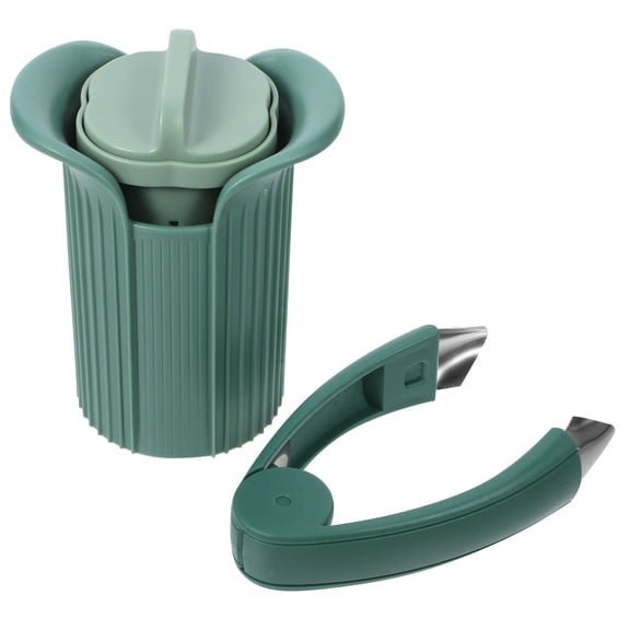 CTIRCHIU Green Handheld Strawberry Slicer and Vegetable Chopper Set for Even Fruit and Vegetable Cutting