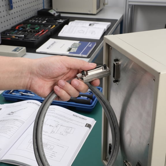 CTIRCHIU Grey Gpib Cable with Metal Connector for Calibration and Data Acquisition in Home Or Office