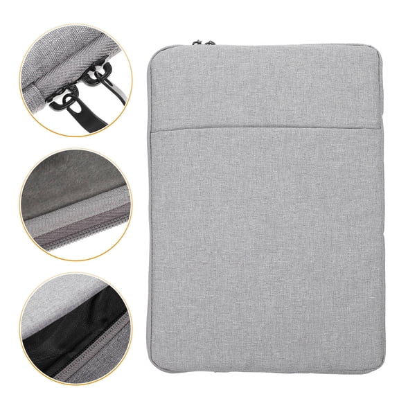 CTIRCHIU 14 Inch Grey Polyester Laptop Organizer Case, Water and Dust-Resistant Sleeve Bag for Notebook Accessories and Travel