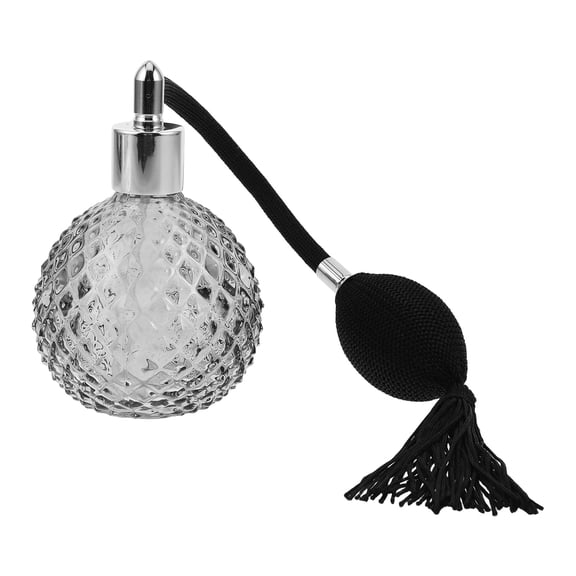 CTIRCHIU Portable Grey Perfume Atomizer Bottle with Bulb Pump for Even Mist Spray and Travel