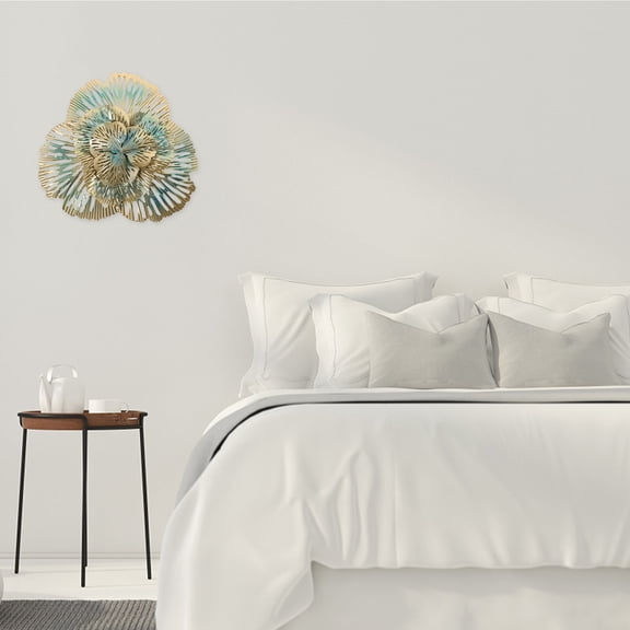 CTIRCHIU Metal Wall Hanging Decor Flower Mirror Nordic Style 1 Piece