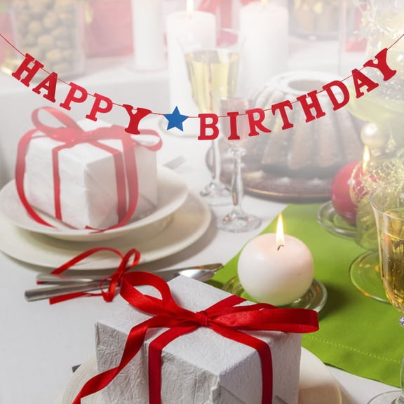 CTIRCHIU Tear Resistant Red Party Banner for Birthday Decoration Ideal for Indoor and Outdoor Use