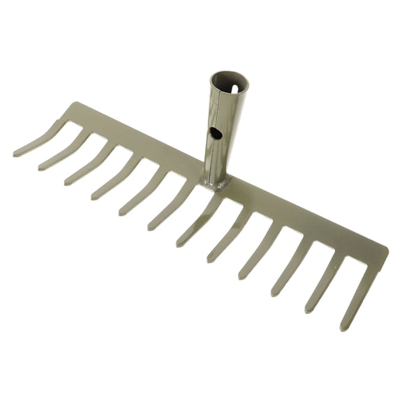 CTIRCHIU Heavy Duty Metal Garden Rake Head with Ergonomic Design for Lawn Levelling and Cleanup