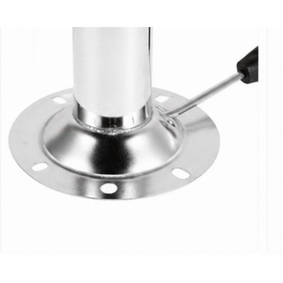 CTIRCHIU Heavy-Duty Plated Silver Bar Stool Swivel Base Replacement with Hydraulic Lift for Office and Kitchen