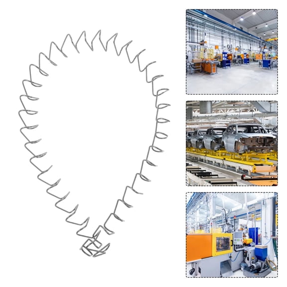 CTIRCHIU Heavy Duty Plated Silver Trapezoidal Flat Wire Compression Spring for Mechanical Equipment