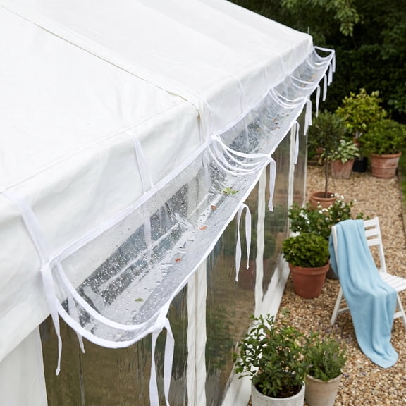 CTIRCHIU Heavy Duty Transparent Rain Gutter for Pop Up Tent Canopy Easy Installation