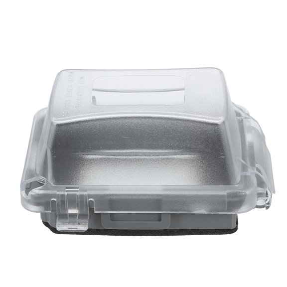 CTIRCHIU Home Use Transparent Outlet Cover Plate with Waterproof Safe Push Button Protection