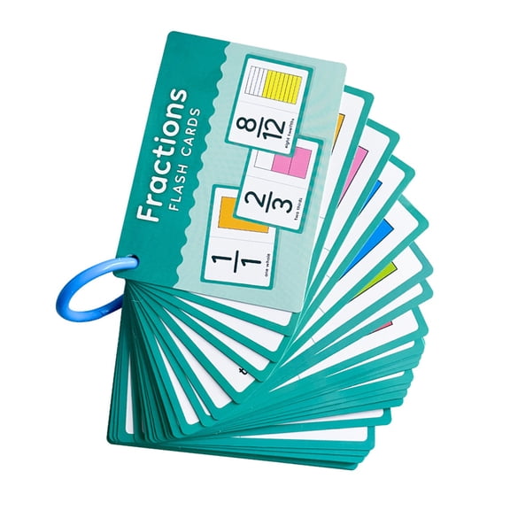 CTIRCHIU Fraction Practice Flashcards - Versatile Educational Math Cards for Effective Fraction Learning and Quiz Practice