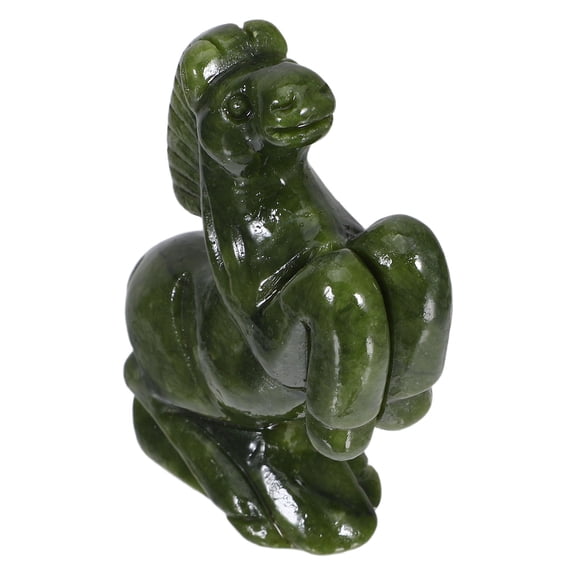 CTIRCHIU Feng Shui Horse Statue Green Decorative Sculpture for Home Decor, Meticulously Crafted 6.5 Inch Figurine
