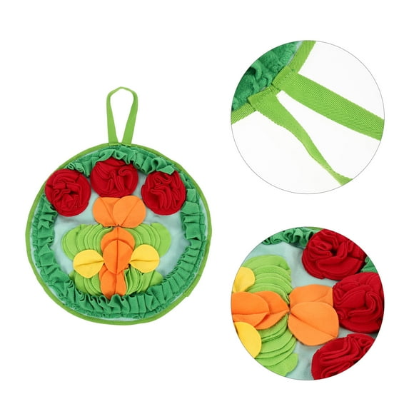 CTIRCHIU Green Small Pet Feeding Mat and Training Cushion Set for Cats Dogs 1 Piece