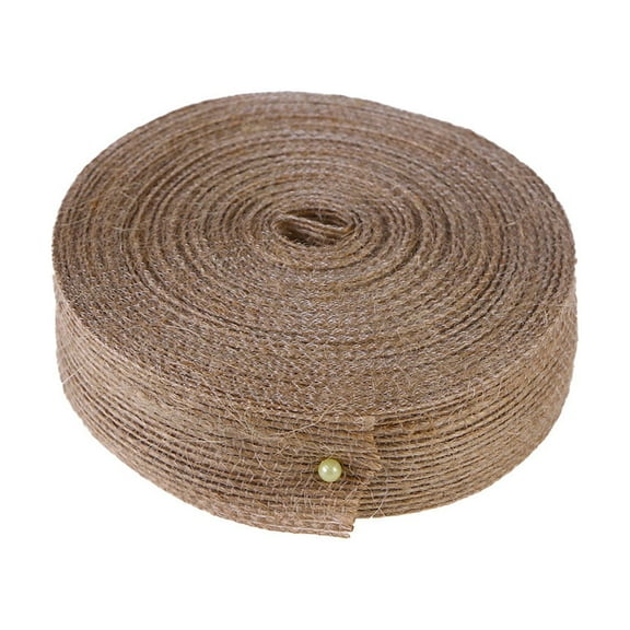 CTIRCHIU Jute Webbing Tape Natural Jute Twine Rope Brown Decoration for Baskets 1Set
