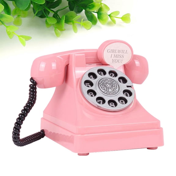 CTIRCHIU Kids Retro Phone Money Bank Box for Bedroom Decor, 1 Set - Fun and Secure Savings