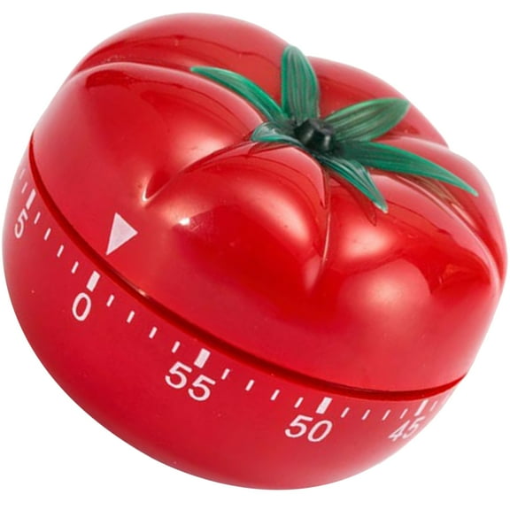 CTIRCHIU Mechanical Tomato Shaped Kitchen Timer Red Color for Baking Cooking and Time Management