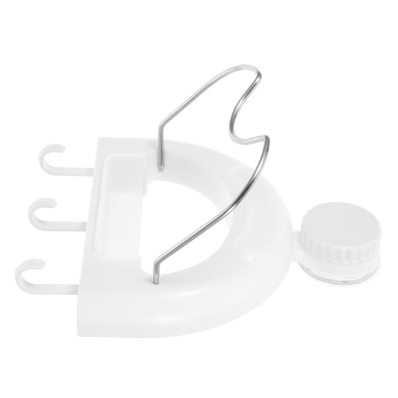 CTIRCHIU White Wall Mounted Pot and Pan Lid Holder with Detachable Drip Tray and Hooks