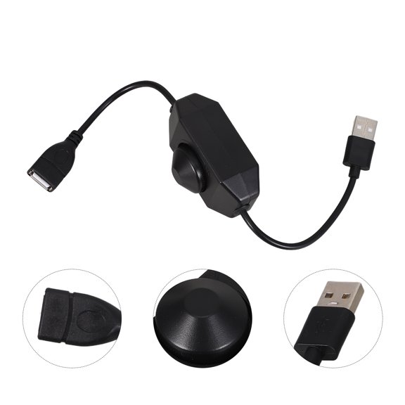 CTIRCHIU LED Strip Light Dimmer USB Rotary Knob Controller for USB Powered LED Strip Lights Black